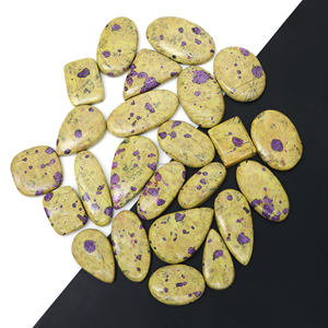 Cabochons en Atlantisite Jaune Naturelle de Haute Qualité en Gros, à Changement de Couleur et à Dos Plat, pour la Fabrication de Bijoux et la Décoration Intérieure - Product Image 6