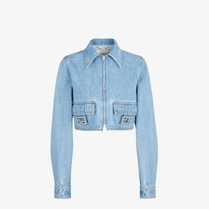 Light Wash Women <b>Denim</b> <b>Jacket</b> <b>Cropped</b> <b>Denim</b> Coat Button Front Pockets Long Sleeve for Spring Autumn - Product Image 4