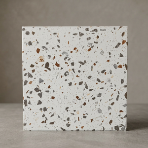 Carrelage Mosaïque Peonia en Marbre Noir & Blanc Découpé au Jet d'Eau 400x400mm Céramique Mate Assorti aux Dalles de Parking Carrelage de Sol en Céramique Émaillée - Product Image 1