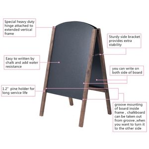 1 Pezzo Lavagna Pubblicitaria da Esterno in Legno a Forma di A da 31,5 Pollici per Segnaletica e Menu - Product Image 3