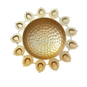 Polished Metal Urli Bowl Decorative Floating Diya Bowl Brass Urli for <b>Temple</b> Wedding Decoration - Product Image 6