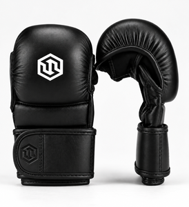 Guantes de MMA de Cuero con Logotipo Personalizado, Guantes de Boxeo de Entrenamiento con Dedos Descubiertos, con Soporte para Muñeca, Profesionales para Artes Marciales Mixtas - Product Image 4