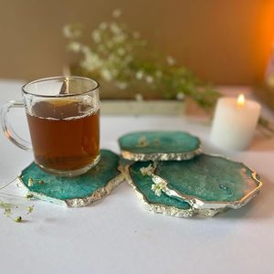 Premium Resin Coasters Handmade Stylish Drink Coaster Set For Living Room And Dining <b>Table</b> By AALIYAN IMPEX - Product Image 3