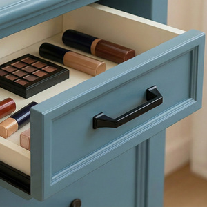 Popular Product Modern Matte <b>Black</b> Zinc Alloy Cabinet Handle Square Base Pull Hardwares Materials for Kitchen Drawer Furniture - Product Image 5