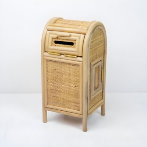 Boîte aux lettres jouet en rotin tressé, design adorable, pour enfants, jouets de simulation de boîte aux lettres, jouets de développement de la productivité - Product Image 1