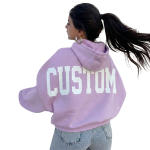 Wholesale Custom Urban Style Teal <b>Drop</b> Shoulder Hoodies Oversized Heavyweight Cotton Unisex Pullover <b>Back</b> Lettering Print Tops - Product Image 5