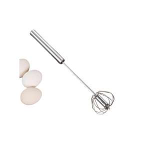 Fouet à œufs manuel en acier inoxydable, batteur durable en acier pour mélanger, fouetter et préparer des omelettes - Product Image 2