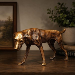 SHUBHAM - Figura de Perro de Caza Hecha a Mano en Latón, Escultura de Animal de Metal, Decoración de Mesa, Regalo para Sala de Estar - Product Image 6