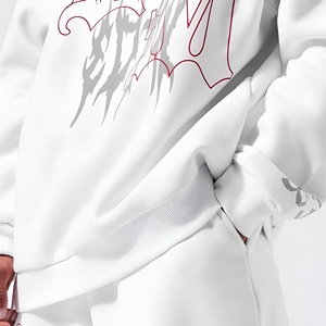 Ensemble de survêtement pour homme avec sweat à capuche et pantalon de jogging, logo brodé, streetwear décontracté, coupe ample, vêtements d'hiver, logo personnalisé, vente en gros - Product Image 6