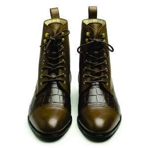 Zapatos de Vestir Formales de Otoño para Hombre, de Cuero Genuino de Alta Calidad, con Punta Cuadrada, con Cordones, Modernos y de Lujo para Oficina y Carrera Profesional - Product Image 4