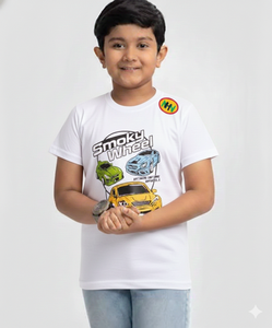 เสื้อยืดเด็กผู้ชายแขนสั้น ผ้าฝ้าย 100% แห้งเร็ว คุณภาพสูง ราคาส่งถูก - Product Image 5