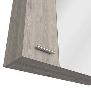 Armadietto per medicinali Kenya a doppia anta con quattro ripiani interni, specchio da bagno con pratica soluzione di archiviazione - Product Image 4