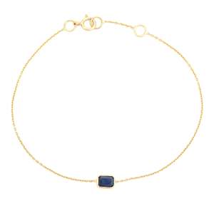 14K <b>Solid</b> <b>Gold</b> Vintage Sapphire <b>Bangle</b> Bracelet-Thanksgiving Gift - Product Image 4