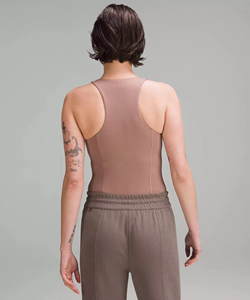 Maillot de bain une pièce pour femme, col montant, couleur unie, extensible, en Spandex et Nylon, tricoté sans couture, coupe classique - Product Image 4