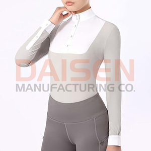 Women Horse Riding Training Shirt Breathable Quick Dry Equestrian <b>Base</b> <b>Layer</b> <b>Long</b> <b>Sleeve</b> OEM Custom - Product Image 2