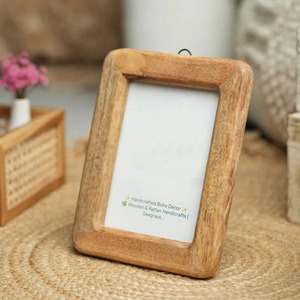 Handmade Foldable Wooden Photo <b>Frame</b> Rectangular Rustic Elegant Vintage Modern Tabletop Decor Vertical Orientation - Product Image 3
