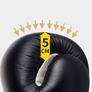 Gants de boxe en cuir pour hommes, haute qualité, logo personnalisable, couleurs variées, tailles 8oz et 6oz, séchage rapide, matériaux écologiques et durables - Product Image 2