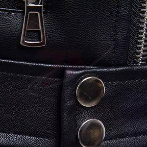 Veste d'hiver en cuir de style unique, veste en cuir d'agneau véritable avec impression de logo personnalisée, vente chaude - Product Image 5