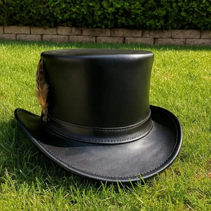 Real Leather Cowboy Hats Stylish Genuine Leather Handmade Durable Multi Use custom leather cowboy hats - Product Image 3