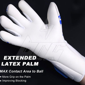 Custom Professional Soccer Goalkeeper <b>Gloves</b> with Customized German Contact Latex Palm Breathable Finger Protection Match Level - Product Image 3