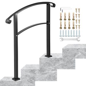 Kit di Installazione Corrimano a 3 Gradini, Ringhiera Opaca con Corrimano in Ferro Battuto per Uso Esterno, Adatto per 1-3 Gradini - Product Image 5