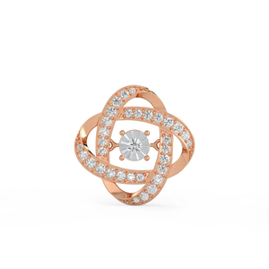 Collar con Colgante de Diamante Nudo de Amor en Oro de 14K, 0.49 CT, Diamante Cultivado en Laboratorio, Chapado en Rodio, Certificado IGI, Elegante Estilo Infinito, Regalo para Mujer - Product Image 1