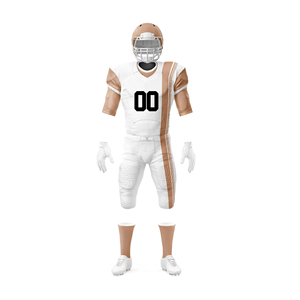 Professional Grade American Football Uniform Customizable Team Logo Flag Short Sleeve Jersey Pants Athletic Wear for Competition - Product Image 3