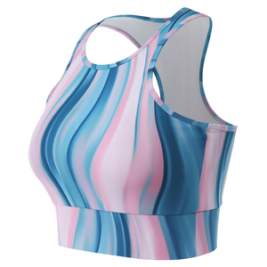 เสื้อชั้นในออกกำลังกายแบบซับลิเมชั่น ระบายอากาศได้ดี รองรับแรงกระแทกสูง เหมาะสำหรับวิ่ง ฟิตเนส โยคะ และยิม พร้อมฟองน้ำเสริม - Product Image 3