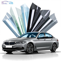 Film adhésif pour vitres de voiture en céramique nano noire VLT60% 70%, film teinté professionnel pour vitres de voiture, protection contre la chaleur et les UV à 99%, isolation thermique élevée