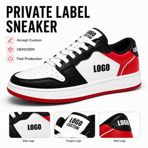 Chaussures de skate personnalisées avec logo, basses, à lacets, baskets décontractées, aspect cuir texturé, semelle en caoutchouc, commande en gros - Product Image 6