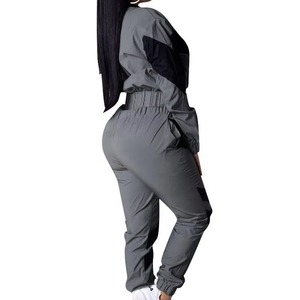 Women Yellow Sporty <b>Jumpsuit</b> 2 Piece <b>Shorts</b> Set Quick Dry Spandex/Nylon Sleeveless Knee Length - Product Image 6
