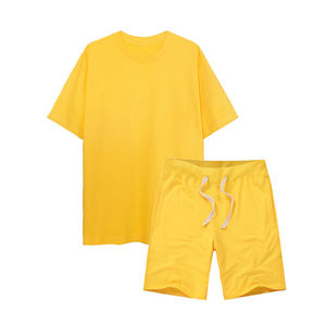 Men's Grey T-Shirt And Shorts <b>Set</b> Two Piece Crewneck Tee With Matching Shorts Casual Activewear Lounge Wear - Product Image 2