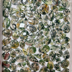 Top Quality Natural <b>Moss</b> <b>Agate</b> Cabochon Mix Shape and Size Wholesale Lot Cheapest Price Loose Gemstone for Jewelry Making - Product Image 1