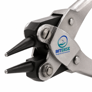 Pince à bec rond professionnel à action parallèle pour la formation, le pliage et la création de boucles de fil de bijouterie, outil de perlage en acier inoxydable de précision - Product Image 1