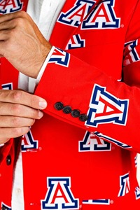Men's Red Arizona Wildcats Logo Print Suit 2 Piece <b>Blazer</b> Pants <b>Set</b> College Fan Apparel Game Day Outfit - Product Image 3