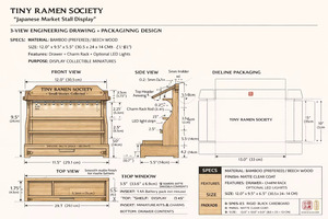 ชั้นวางของจิ๋วทำจากไม้พร้อมไฟและของตกแต่งสำหรับตกแต่งบ้าน - Product Image 2