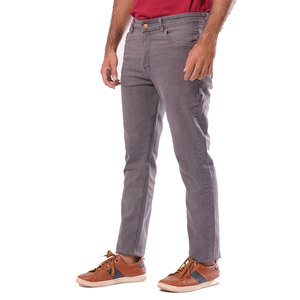 Jeans de mezclilla casuales para hombre, lavado medio, transpirables, de tejido sólido, estilo desgastado, corte recto, cintura media, para verano/invierno, estilo urbano. - Product Image 1