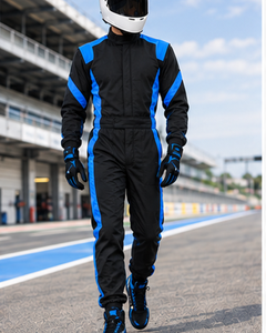 Men's Black Blue Full Sleeve Polyester/Nylon Flame Retardant Quick Dry <b>Waterproof</b> Motorcycle Racing Suit <b>All</b> Seasons Color - Product Image 1