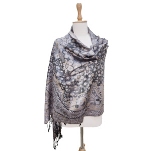 Pañuelo de Seda para Mujer, Elegante, Ligero, Suave, Estampado, Premium, para Cubrir Hombros, Cuello y Cabeza - Product Image 4
