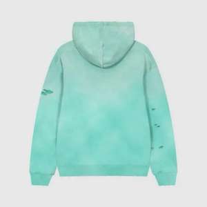 Ensemble de survêtement d'hiver pour homme en molleton bouclette 100 % coton épais, coupe ample, avec logo personnalisé sur le devant, respirant - Product Image 3