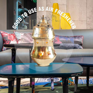 Kapoor dani multifonction en laiton avec lampe de nuit, diffuseur d'arômes, brûleur à bakhoor, brûleur d'encens - Product Image 5