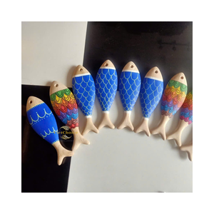 Adorno de Pared de Madera Hecho a Mano con Forma de Animal o Pez, Decoración para el Hogar, Cumpleaños, Diseño Moderno Multicolor, Ecológico, Pascua - Product Image 1