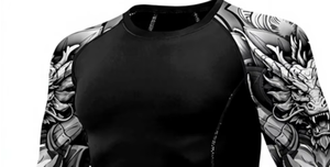 Maillot de bain anti-UV pour homme, manches longues, protection solaire UPF 50+, tissu performant, séchage rapide, léger, pour MMA. - Product Image 4