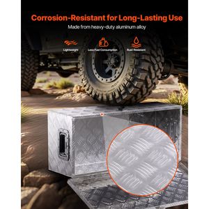 Cassetta Portautensili in Alluminio Resistente per Camion con Ruote, Maniglia Laterale a Strisce e Chiavi di Blocco, Organizer per Stoccaggio PC - Product Image 3