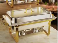Ensemble de buffet élégant en acier inoxydable, chauffe-plats, ensemble de traiteur de 2 pièces, compatible lave-vaisselle, marque PHC au meilleur prix