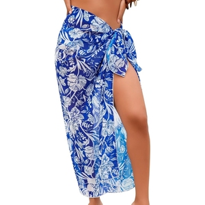 Women Lightweight Chiffon Sheer Beach Cover Up Pareo Wrap Swimsuit Bikini <b>Skirt</b> Summer Wear - Product Image 1