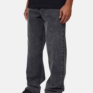 Pantalones Vaqueros Anchos de Mezclilla para Hombre, Estilo Casual, Retro, Clásico, Holgado, Hip Hop, Vintage - Product Image 3