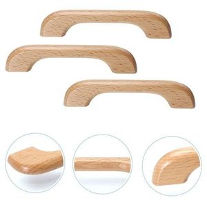 Juego de tiradores de madera para gabinetes, forma redonda, diseño minimalista, duradero, ligero, hecho a mano, para puerta de entrada interior, decoración de muebles - Product Image 2