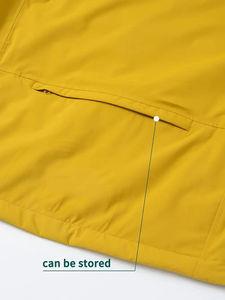 Chaqueta softshell con capucha, ligera, impermeable y cortavientos, cálida, con forro polar, para mujer, para correr y hacer senderismo. - Product Image 6