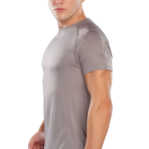 Camiseta de hombre lisa con cuello alto y cremallera, de tela suave, a la moda, muy demandada, antiencogimiento, lavada, para adultos, la más vendida. - Product Image 2